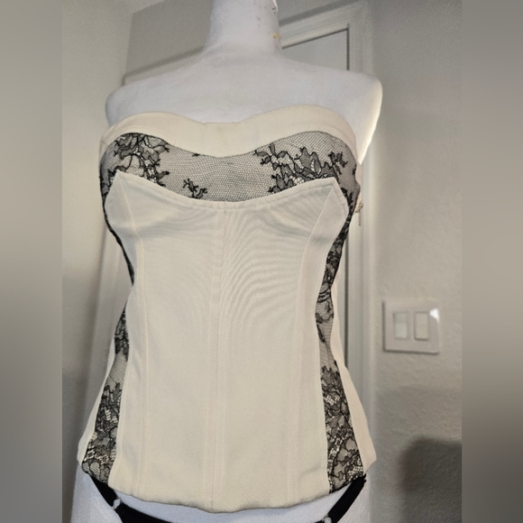La Perla Lace Trim Top Corset - Picture 2 of 14